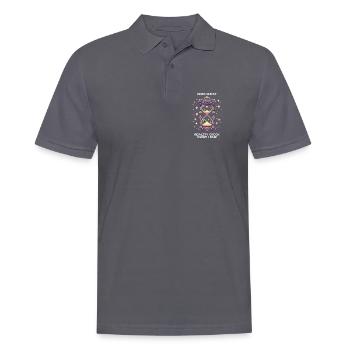 Quête principale : Rappel à la réalité toutes les heures | Rêve lucide - Polo Homme - charbon - Devant - Nico (186cm)