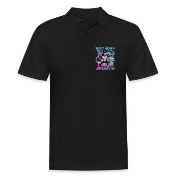 Anniversaire Gamer VR - Polo Homme - noir - Devant - Kai (181cm)