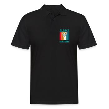 Alpaca Fan ALPACA FLÜSTERER Lama Lustiges - Men's Polo Shirt - black - Front - Kai (181cm)