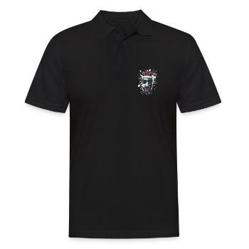 Pferd Weihnachten Lustig - Männer Poloshirt - Schwarz - Vorne - Kai (181cm)