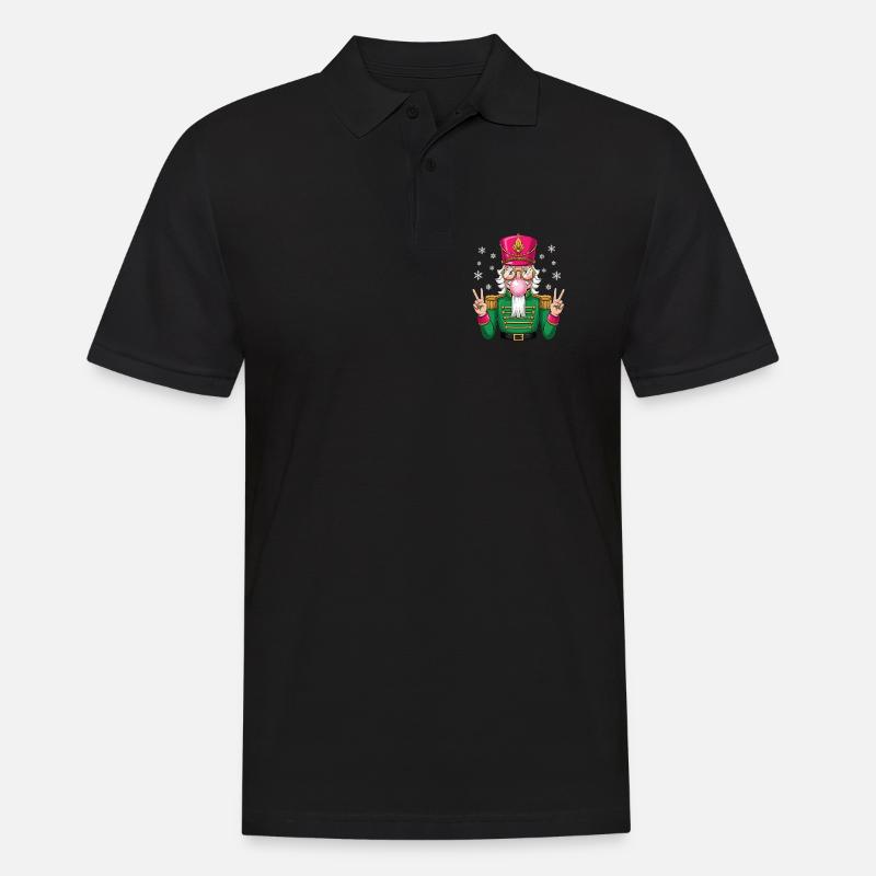 Nutcracker Bubble Gum - Männer Poloshirt - Schwarz