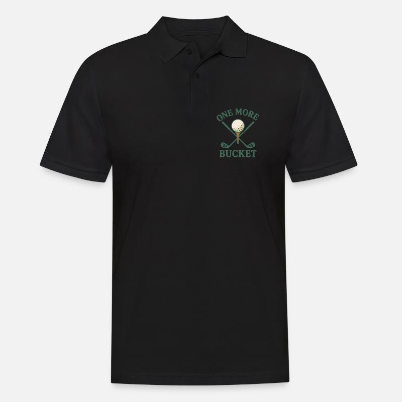 Ein weiterer Eimer Golfschläger Fun Design - Männer Poloshirt - Schwarz