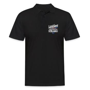 Islande Lieu de naissance Anniversaire - Polo Homme - noir - Devant - Kai (181cm)