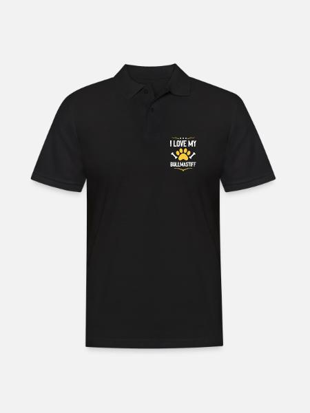 I love Bullmastiff - Men's Polo Shirt - black
