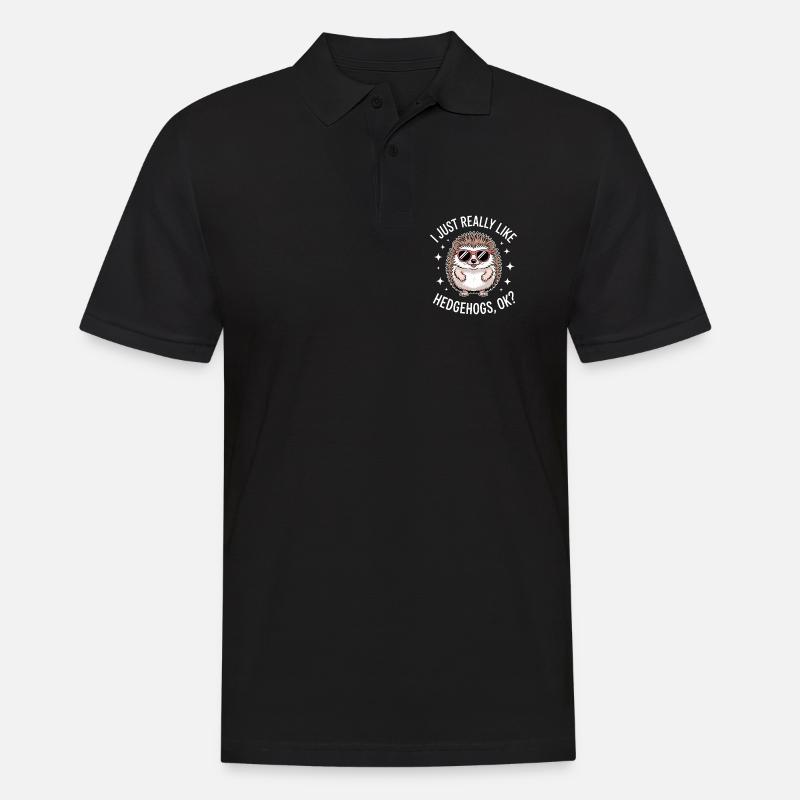 Igel Spruch Lustiges Igel Geschenk - Männer Poloshirt - Schwarz