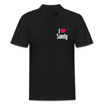 J’aime Sandy Pink Heart J’aime Sandy - Polo Homme - noir - Devant - Kai (181cm)