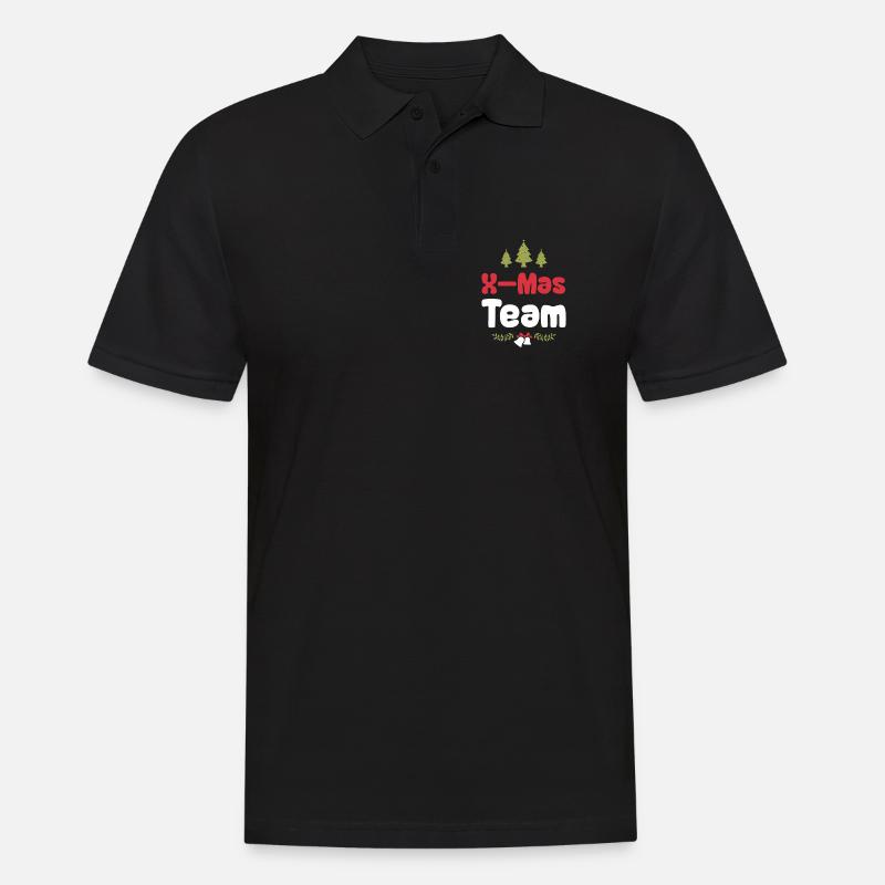 X-Mas Team - Männer Poloshirt - Schwarz