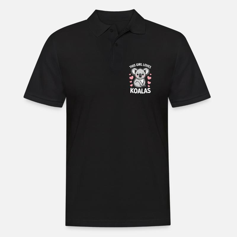 Koala Spruch Mädchen Lustiges Koala Geschenk - Männer Poloshirt - Schwarz