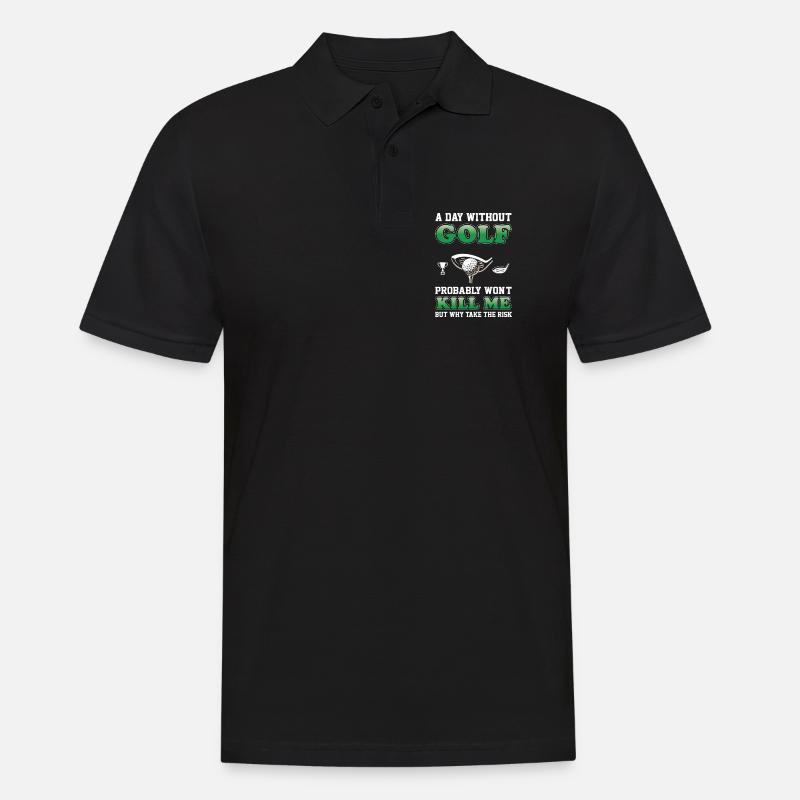 Golf - Männer Poloshirt - Schwarz