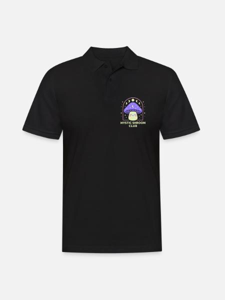 Mystical Hands Line Art - Men's Polo Shirt - black