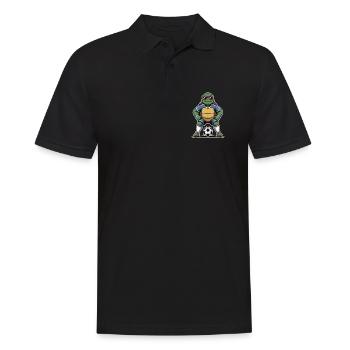 Turtle in soccer outfit - Men's Polo Shirt - black - Front - Kai (181cm)