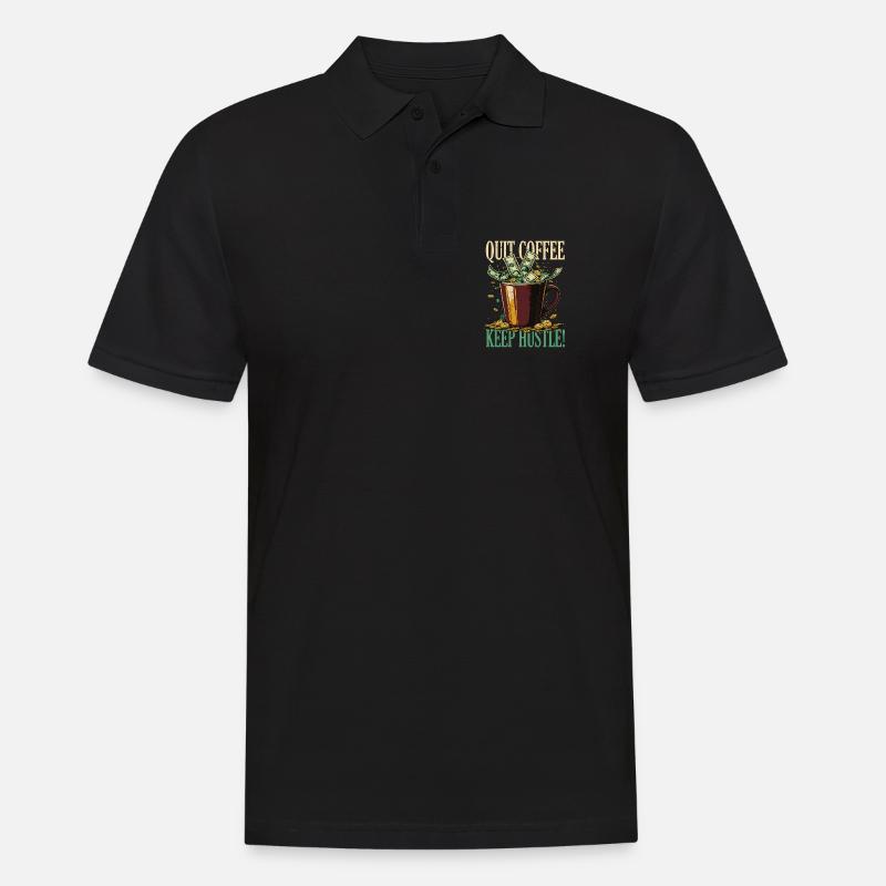 Coffee withdrawal decaffeinated ex-coffee drinker - Men's Polo Shirt - black