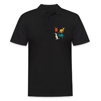 Kangaroo quartet in a variety of colours - Men's Polo Shirt - black - Front - Kai (181cm)
