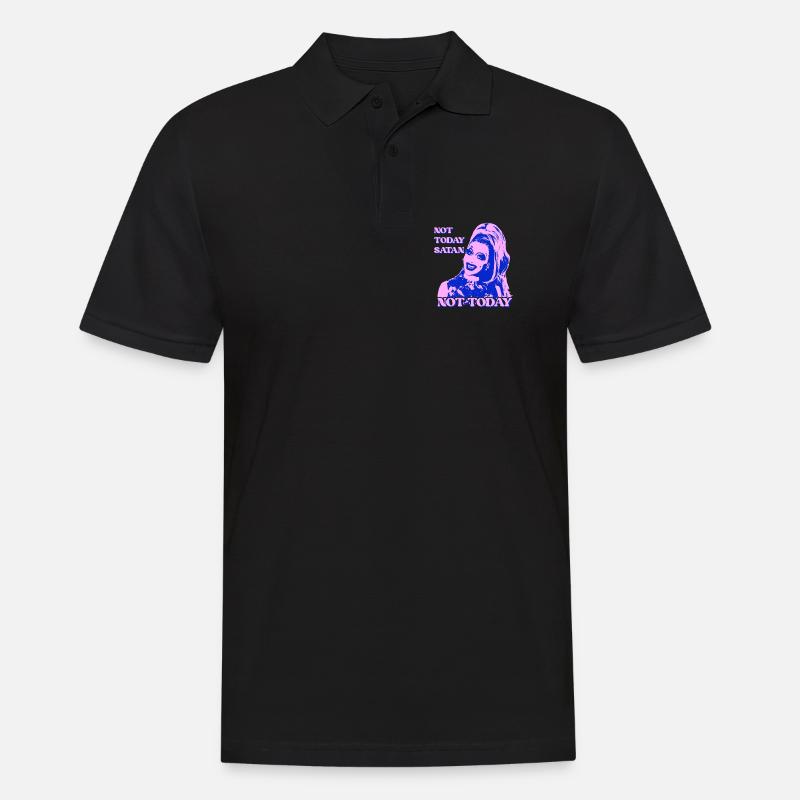 Nicht heute Satan Pop Art - Männer Poloshirt - Schwarz