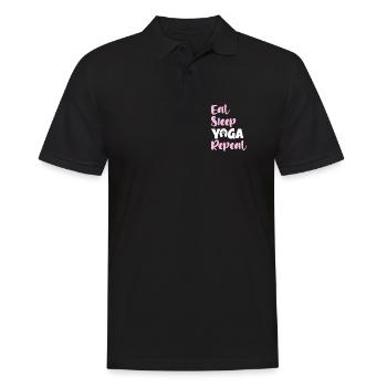 Mange Sommeil Yoga Répéter - Polo Homme - noir - Devant - Kai (181cm)