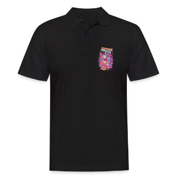Prost auf das Design der Neujahrsfeier 2026 - Männer Poloshirt - Schwarz - Vorne - Kai (181cm)
