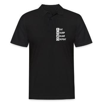 Eat Sleep Alaaf Repeat - Carnival, Shrovetide - Men's Polo Shirt - black - Front - Kai (181cm)