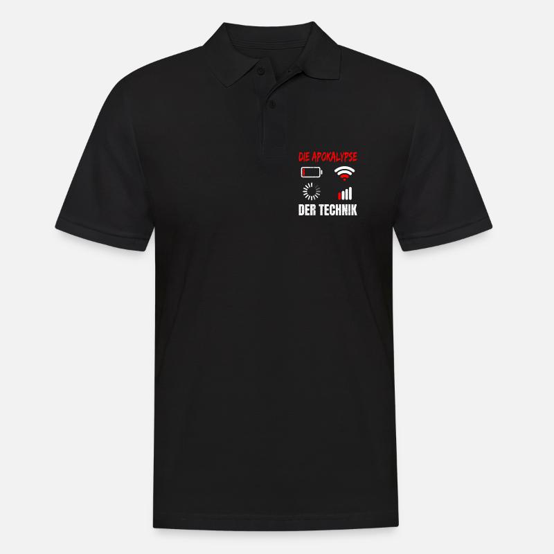 Coder L’APOCALYPSE DE LA TECHNOLOGIE DRÔLE - Polo Homme - noir