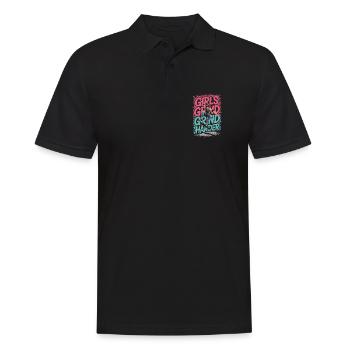 Girls Skate Grind Harder Spruch Design - Männer Poloshirt - Schwarz - Vorne - Kai (181cm)