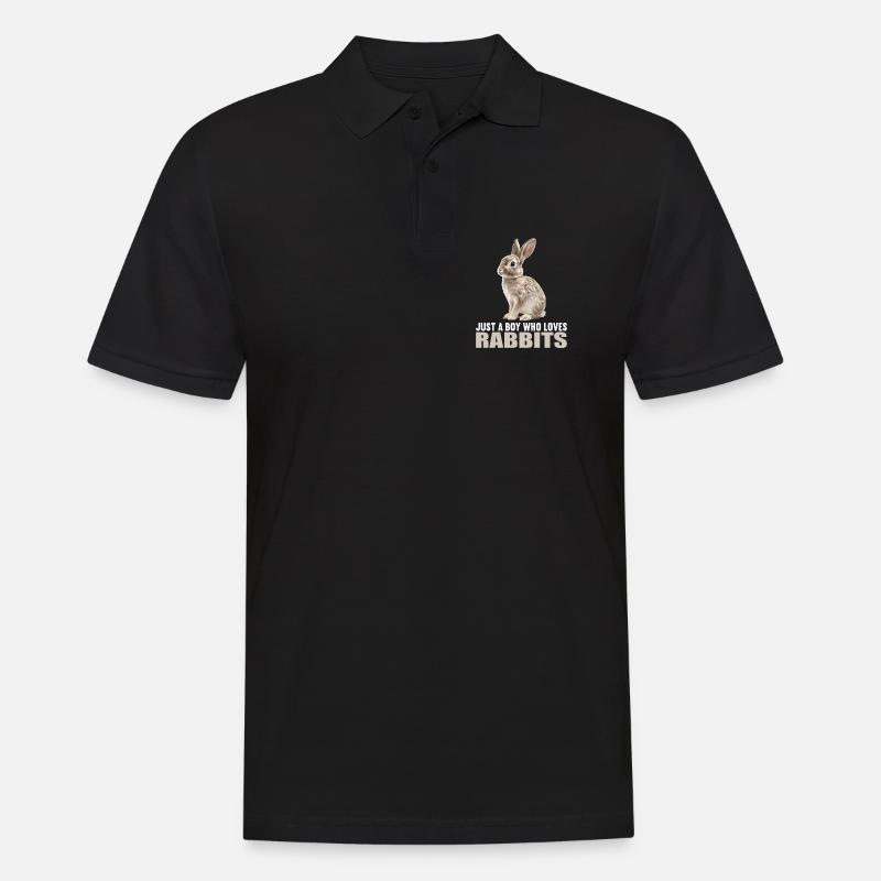 Hasen Hase - Männer Poloshirt - Schwarz