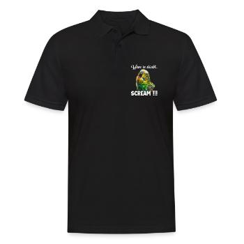 Cadeau drôle pour les fans de perruchets perruqués - Polo Homme - noir - Devant - Kai (181cm)
