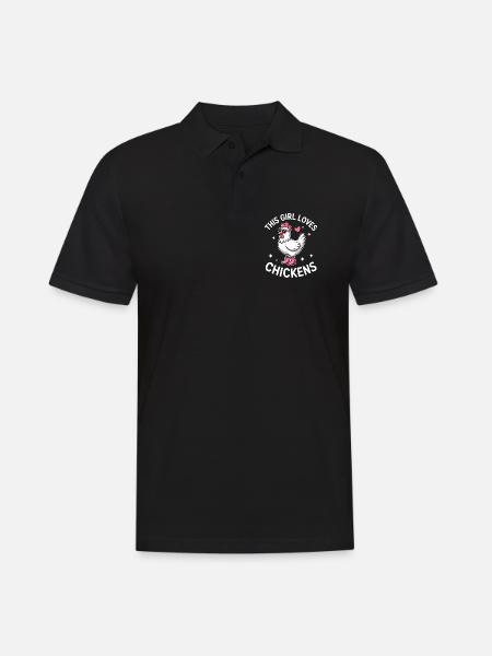 Chicken Saying Chicken Funny Chicken Gift - Men's Polo Shirt - black