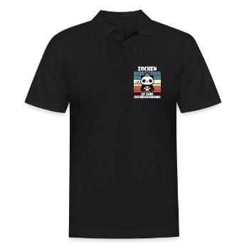 Les jeux vidéo ne sont pas une perte de temps. - Polo Homme - noir - Devant - Kai (181cm)