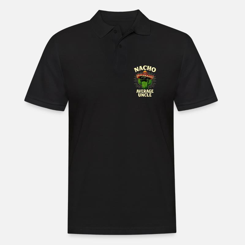 Kein Durchschnitts Onkel Nacho Average Uncle - Männer Poloshirt - Schwarz