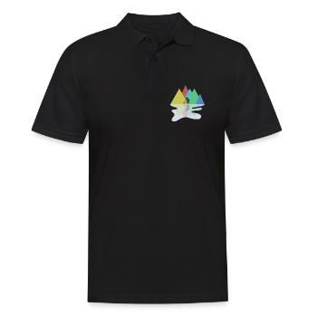 Bear Riding A Bike - Men's Polo Shirt - black - Front - Kai (181cm)
