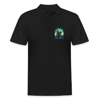 Valentine Zombie Love - Men's Polo Shirt - black - Front - Kai (181cm)