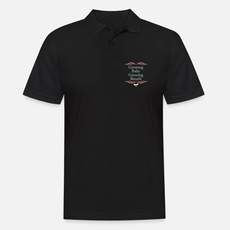Vorgeburtliches Yoga Werdende Mutter - Männer Poloshirt - Schwarz