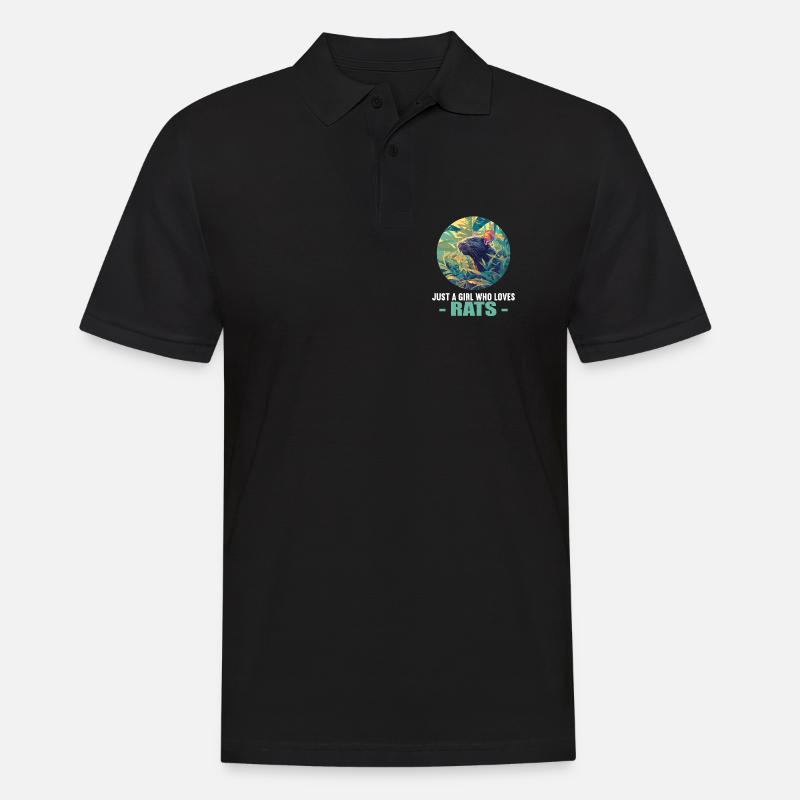 Ratten Ratte - Männer Poloshirt - Schwarz