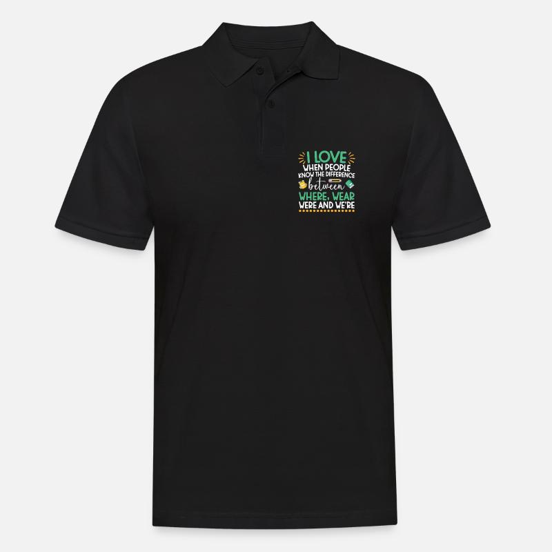 ELA-Lehrerwertschätzung Englisch Sprachkunst - Männer Poloshirt - Schwarz