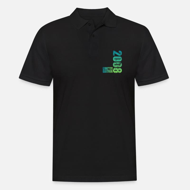 Limited Edition 2008 18. Geburtstag Geschenk - Männer Poloshirt - Schwarz