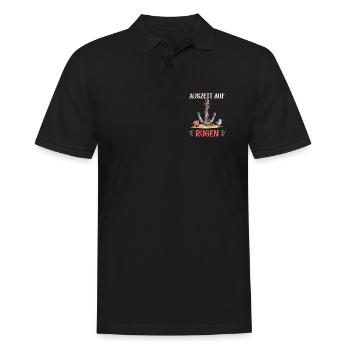 Île de Rügen TEMPS DE PAUSE POUR LES VACANCES À RÜGEN Fun - Polo Homme - noir - Devant - Kai (181cm)