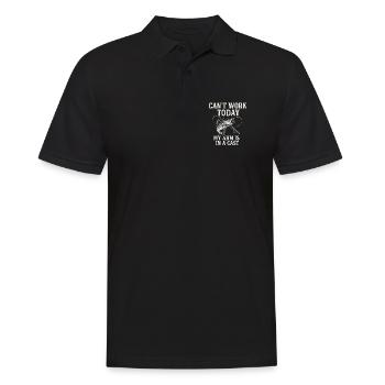 I Can't Work Today My Arm Is In A Cast Angler - Men's Polo Shirt - black - Front - Kai (181cm)