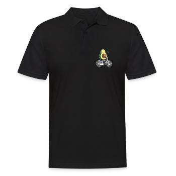 Avocat de VTT drôle - Polo Homme - noir - Devant - Kai (181cm)