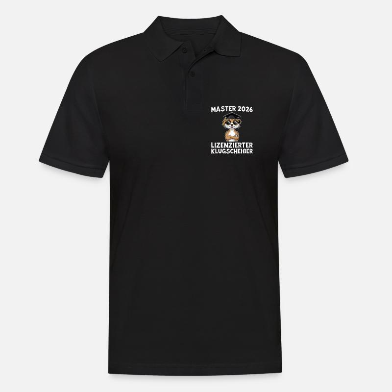 Abschlussprüfung 2026 Mastertitel Geschenkidee - Männer Poloshirt - Schwarz