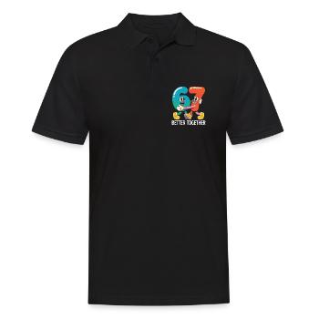Six et Sept : Mieux ensemble - Polo Homme - noir - Devant - Kai (181cm)