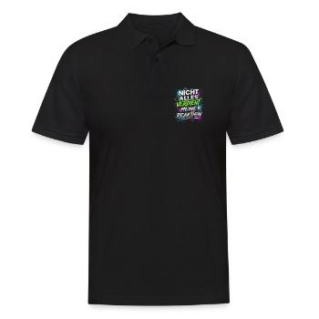 Not everything deserves my reaction - Men's Polo Shirt - black - Front - Kai (181cm)