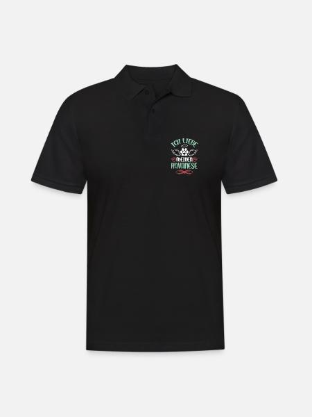 Havanese love with wings - Men's Polo Shirt - black
