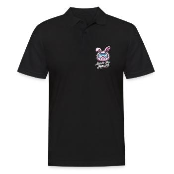 Après-ski bunny hut fun Skier ski bunny - Men's Polo Shirt - black - Front - Kai (181cm)