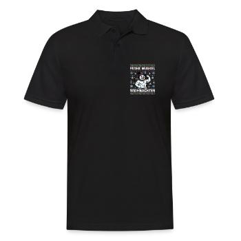 Salle de sport JOYEUX MUSCLE CHRISTMAS Drôle - Polo Homme - noir - Devant - Kai (181cm)