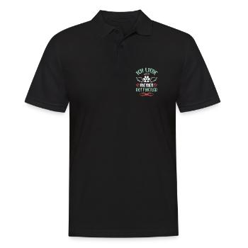 I love my Rottweiler - Men's Polo Shirt - black - Front - Kai (181cm)