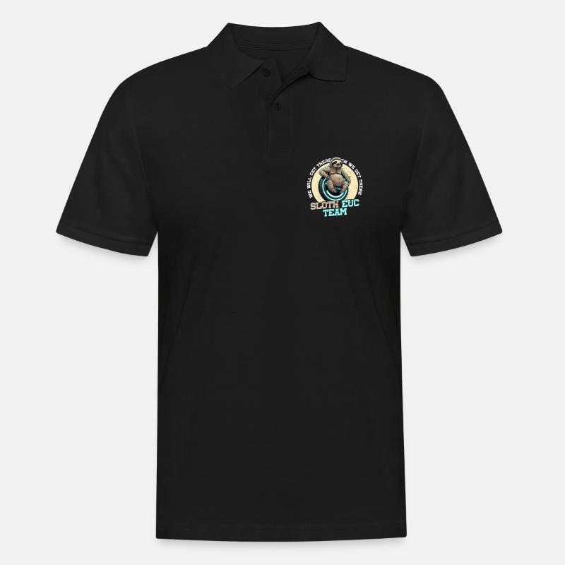 Monowheel Monocyclist - Männer Poloshirt - Schwarz