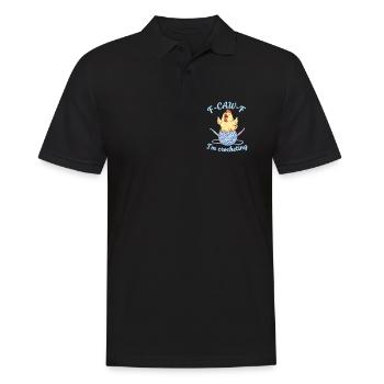 Funny Crochet Lover F CAW F Im Crocheting - Men's Polo Shirt - black - Front - Kai (181cm)