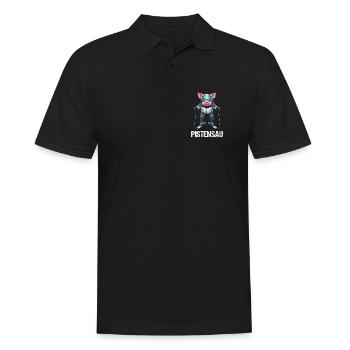 Pistensau - Men's Polo Shirt - black - Front - Kai (181cm)