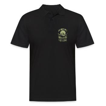 Les bisons vintage ne caressent pas les vaches duveteuses Bizons drôles - Polo Homme - noir - Devant - Kai (181cm)