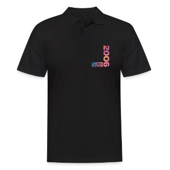 Geburtstagsgeschenk zum 20. Jubiläum 2006 - Männer Poloshirt - Schwarz - Vorne - Kai (181cm)
