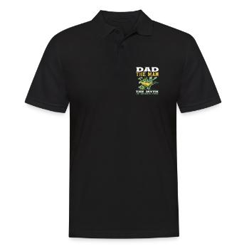 dad the man funny gardening - Men's Polo Shirt - black - Front - Kai (181cm)